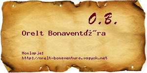 Orelt Bonaventúra névjegykártya